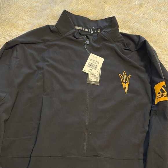 Adidas Arizona State GameMode Windbreaker Jacket Black 1/2 Zip XL NWT - Picture 3 of 13